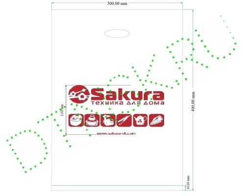 Sakura Пакет 30*(40+3) с логотип  DTNSK.RU  Дом Техники НСК