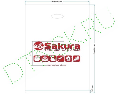 Sakura Пакет 40*(50+3,5) с логот  DTNSK.RU  Дом Техники НСК