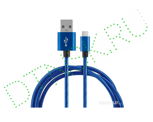 Кабель 104109/ET-27 Energy USB/Type-C 1м, 2А, син