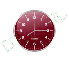 часы настен CT-7100 плавн пурпур/хром