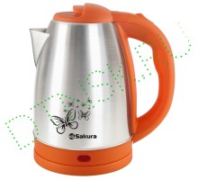 Чайник электр SA-2135AS (1.8) нерж+оранж д